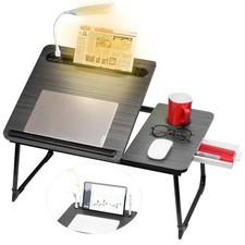 Plus XL Adjustable Laptop Desk with Light, USB Port, iPad Holder, Drawer Storage picture