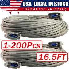 16FT DB9 RS232 Male to Female Serial Port Extension Cable Cord Lot picture