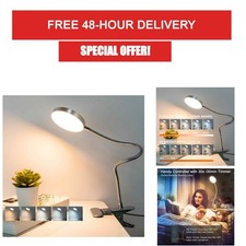 LiFMIRA Clip On Reading Light 8W LED Desk Lamp 5 Color Modes 10 Brightness picture