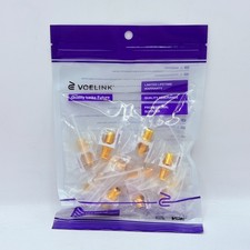 10 Pack Coax Connector F-type Keystone Jack Coupler Snap-In Insert Gold picture