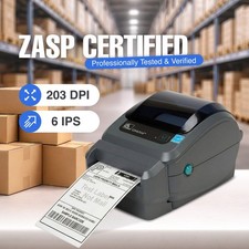 ZASP Sertified ⚡ Zebra GX420d Thermal Barcode Label Printer Cutter USB Serial picture