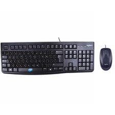 Logitech Mk120 Kit Mouse And Keyboard USB Wired Layout With English Stickers picture