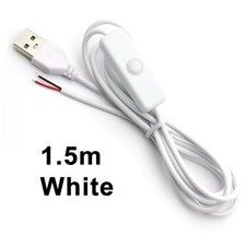 1.5M USB Connector Cable Extension 2 Pin Power Supply Wire On/Off Switch picture