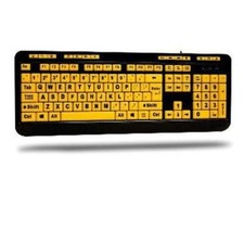 Adesso AKB132UY_2_1 Multimedia Keyboard USB Fluorescent Yellow picture