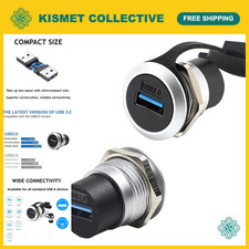 2-Pack USB 3.0 Panel Mount Coupler, USB-A Pass Through Connector, Easy Install picture