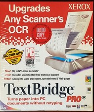 Xerox TextBridge Pro98 for Windows, Full Edition, CD, NFR, Sealed 1997 picture