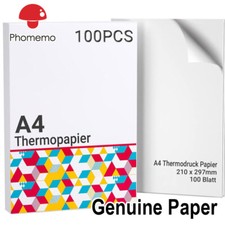 100-Sheets Phomemo M08F A4 Thermal Paper for Brother PocketJet PJ762/PJ763MFi picture