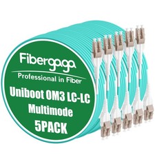 OM3 LC to LC Fiber Patch Cable Uniboot Multimode Duplex 50/125 0.2m 5 PCS picture