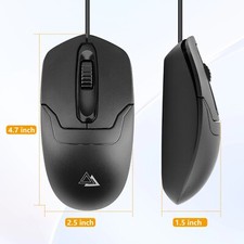 1000 DPI Wired Optical Mouse - USB 2.0 Plug and Play for PC, Laptop, Desktop picture