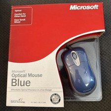 Microsoft Optical Mouse Blue K81-00004 USB/PS2 NIB picture