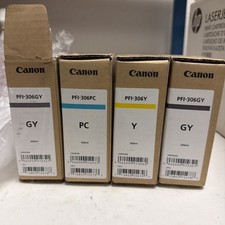 Canon PFI-306 Ink Cartridge imagePROGRAF Genuine Unopened Lot of 4 See Pictures picture