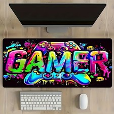 Colorful Gaming Art Mouse Pad Extra Large Keyboard Mat Suitable for Esports Ga picture