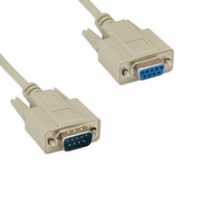 KNTK 15ft DB9 to DB9 Extension Cable Serial Data RS232 Straight Through M/F picture