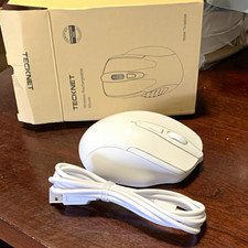TeckNet TK-MS009 Wireless Rechargeable Mouse White, 6000 DPI Optical, 6 Buttons picture