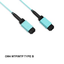 Kentek 49ft/15m MTP Type B OM4 50/125 Multi-Mode 12 Fibers Trunk Cable OFNP MPO picture