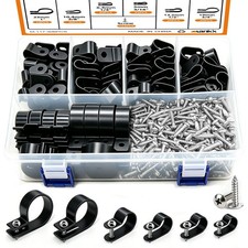 306PCS Cable Clips Wire Clips Assortment Kit Nylon Plastic R-Type Cable Clamps picture