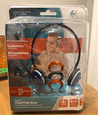 Brand New Logitech ClearChat Style Behind-the-Head PC Headset 3.5mm Boom Mic NC picture