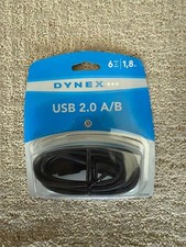 Dynex - 6' USB 2.0 A/B Cable - Black Model: DX-C114194 picture