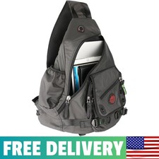 Kawei Knight Large Sling Bag Laptop Backpack Cross Body Large, A-black picture