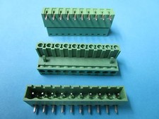 40 pcs 5.08mm Close Angle 10 pin Screw Terminal Block Connector Pluggable Green picture
