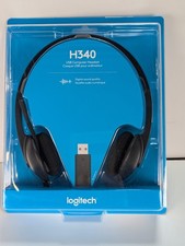 Logitech H340 USB Computer Gaming Headset – Digital Stereo Sound – New Sealed picture