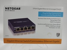 Netgear Business 5-Port Gigabit Ethernet Unmanaged Switch Plug-N-Play GS105 Used picture