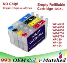 220 220XL Alternative No Chip Refillable Ink Cartridge for Epson WF-2750 WF-2760 picture