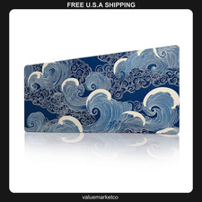 Extended Desk Mat, 31.5 x 11.8 Inch Large Gaming Mouse Pad, Blue picture