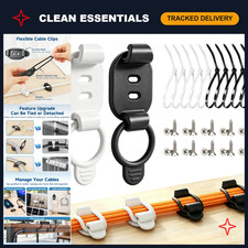 20 Sets Adjustable Cable Management Clips - Self-Adhesive Cord Organizers for Ho picture