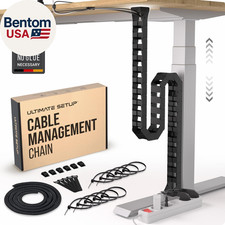 under Desk Cable Management Vertebrae - Perfect for Sit Stand Desk - Wire Manage picture