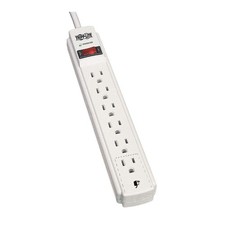 TRIPP LITE TLP615 Surge Protector,6 Outlet,Light Gray 15D974 picture