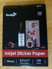 Koala Sticker Paper for Inkjet 120 Sheet 8.5x11 Glossy Sticker Photo Paper Label picture