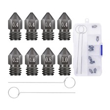 8Pcs 3D Printer Upgraded Hardened Steel MK8 Nozzles w/DIY Tool Storage Box picture