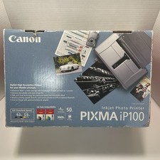 CANON PIXMA IP100 PORTABLE INKJET PRINTER 1446B002 NEW OPEN BOX picture