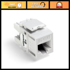10-Pack QuickPort Connectors, Extreme 6+ Ethernet Wall Plates, White, High-Speed picture