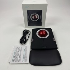 Nulea M512 Wireless Bluetooth Gray Trackball Mouse Ergonomic w/ Wrist Pad picture