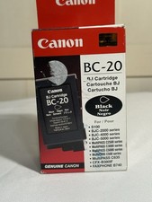 Genuine Canon BC-20 Black BJ Printer Ink Cartridge NEW SEALED. picture