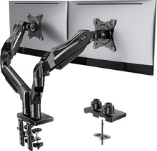 Flowlift™ Dual Monitor Stand, Fully Adjustable Gaming Monitor Desk Mount for 13– picture