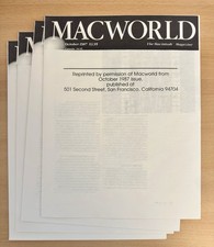 Rare 1987 Apple Dealer Promo Handout Macworld Reprint Building Bridges | Qty 4 picture