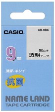 Casio Name Land Label Printer Antibacterial Tape 9mm XR-9BX Clear Japan picture