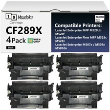 With Chip CF289X 89X Toner Cartridge Compatible for HP MFP M528dn M528f M507 4PK picture
