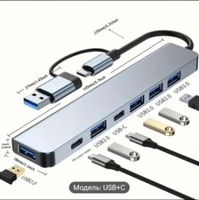 7-in-1 high-speed USB 3.0 data adapter, Multi-port expansion with Type-C and USB picture