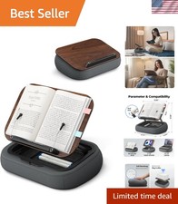 Lap Book Pillow Stand with Storage, Adjustable Beanbag Reading Pillow with Da... picture