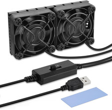 ELUTENG Computer Fan USB 40Mm Dual Row 2 in 1 USB PC Fans with 3 Adjustable Spee picture