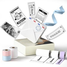 Phomemo M02S Thermal Printer 300DPI Label Printer 15/25/53mm White picture