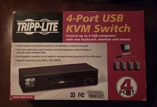 Tripp Lite B006-VU4-R 4-Port USB VGA KVM Switch NEW w/ Power Supply picture