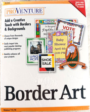 Border Art Windows PC Software NEW Vintage Computer Software for Windows 95 & 98 picture