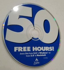 Vintage AOL America Online CD 3.0 Mac + Windows Together. 50 Hours Free RARE picture