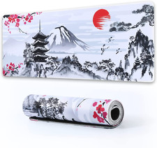 Japanese Cherry Blossom Large Mouse Pad with Non-Slip Base, 31.3x11.8 Inches picture