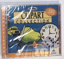 1997 Softkey Paintbrush 3003 Clipart Collection PC For Windows 3.1. New/Sealed.I picture
